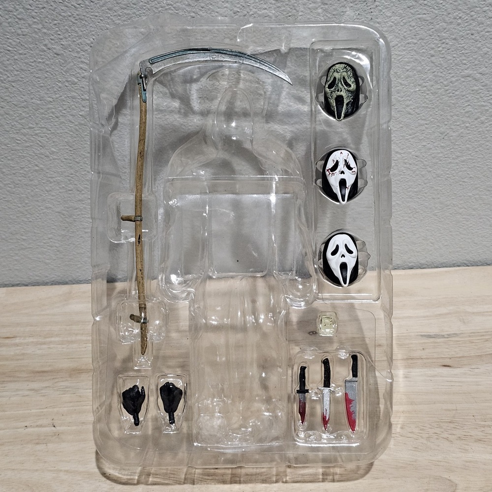 NECA Scream Ultimate Ghost Face 10-Piece Accessory Lot Masks Knives Scythe Set